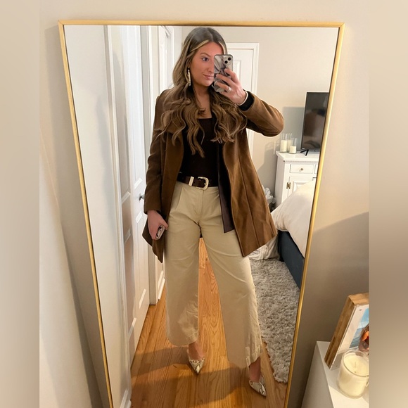 Trina Turk Wool brown tan women’s mid length pea coat size 4! - Picture 3 of 16